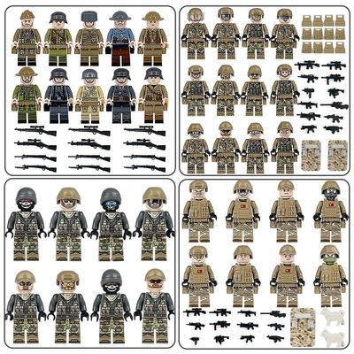 Military Specia Force Soldaten SWAT Gun Waffe Bausteine ​​Kit Ziegel Sets Klassische Waffen Modell Kinder Spielzeug