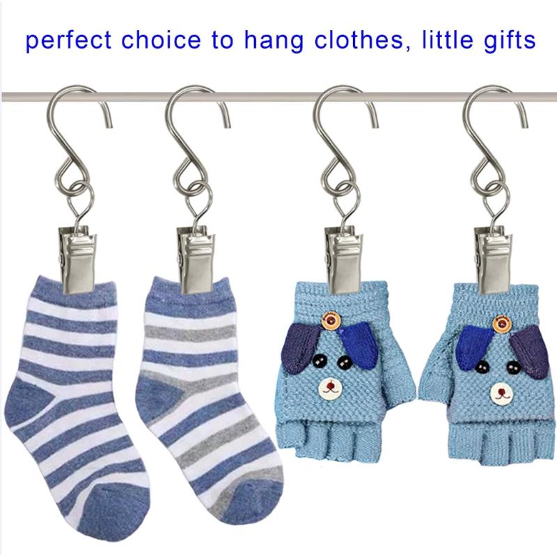 100pcs Crochets en S Métal Clips Rideaux Suspension Lumières de Fête Clips Cintres Photo Tentes Dropshipping