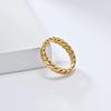 Luxury Retro Geometric Simple Stylish 18K Gold Ring Ring High-End Wear Women's Jewelry