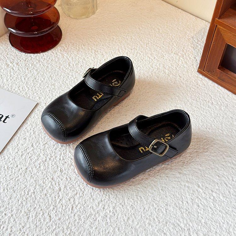 Mädchenschuhe, Kinder Prinzessin kleine Lederschuhe 2025 offene Frühling und Sommer neue Baby Mädchen Retro Mary Jane ausländischer Stil einzelne Schuhe