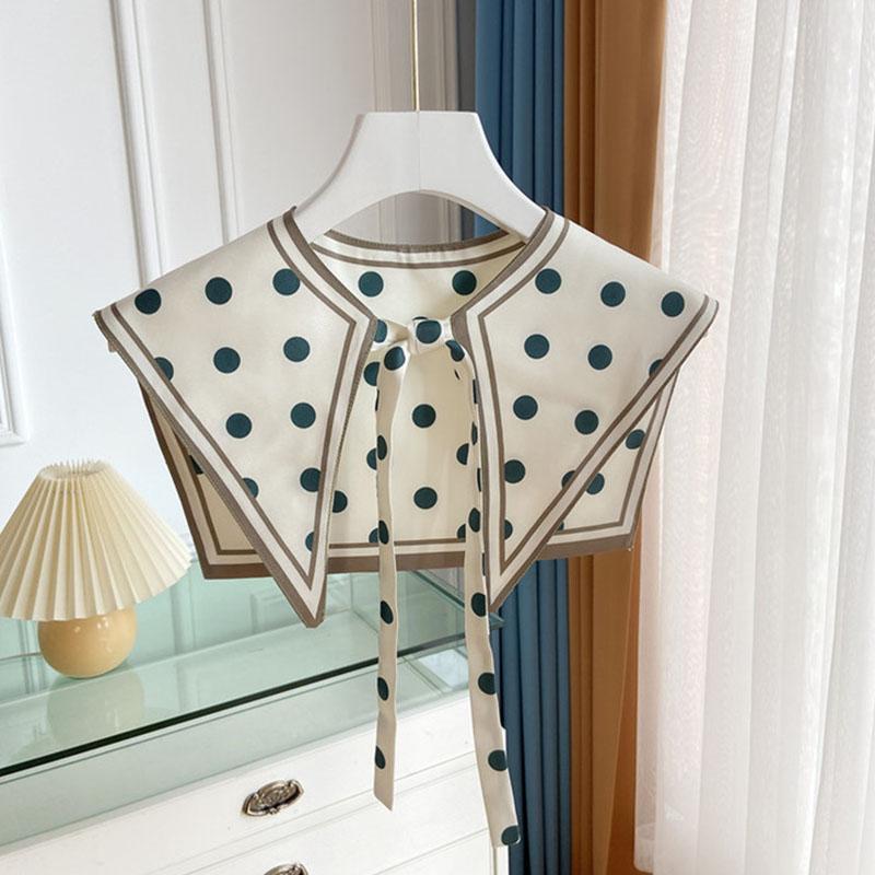 Perfect Match Printed Shawl Fake Collar Women Detachable Collars Big Lapel False Collar Shirt Thin Shawl Kragen Sahte Yaka Kraagje Nep Dames