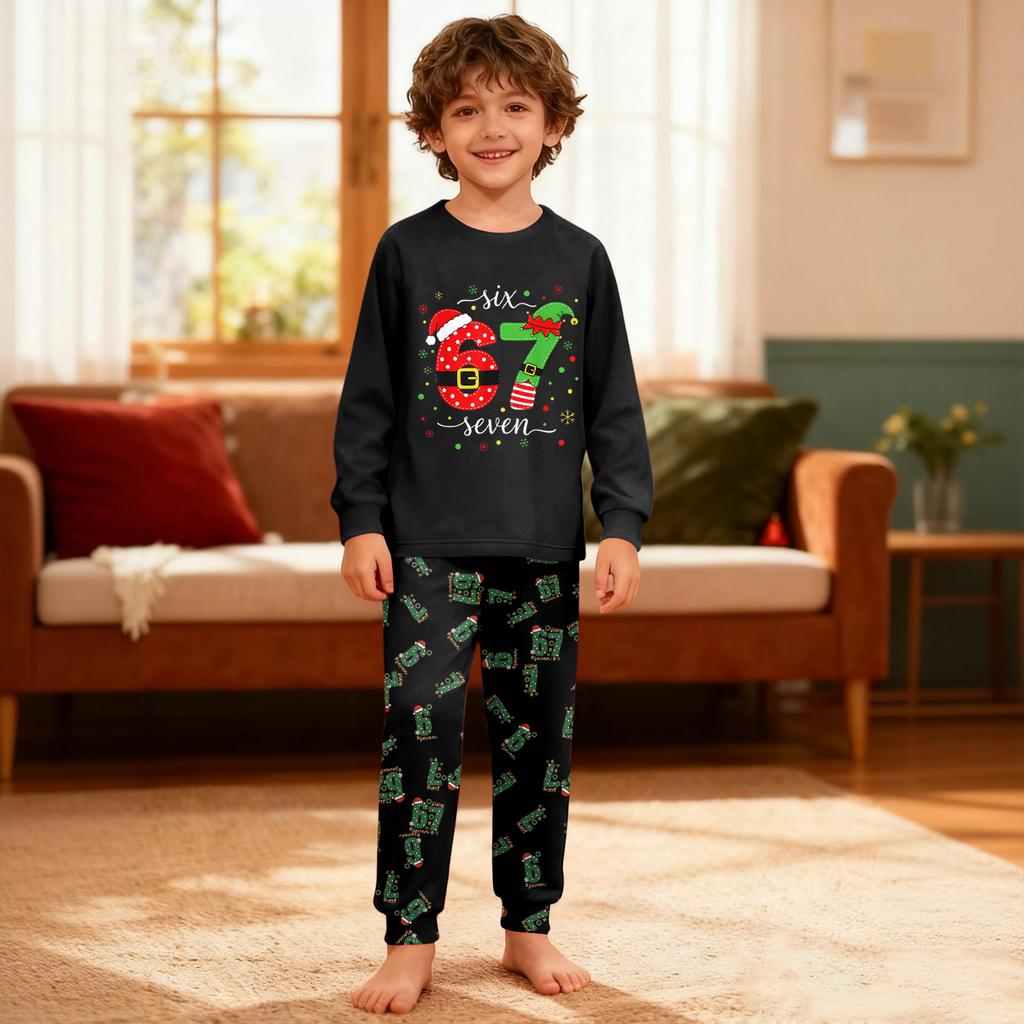 Children's  Boys And Girls Thin Two-piece  Long-sleeved Pants Two-piece
