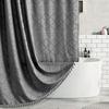Practical Waterproof Shower Curtain Tassels Thickened Bath Curtain Solid Color No Drilling Shower Drape Hotel