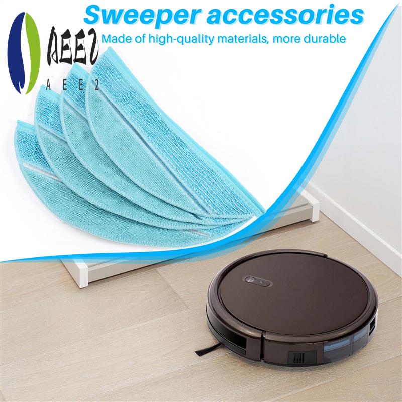 AEE2-4Pcs Mop Cloths For Cecotec Conga Ultra 2290 Accessories Robotic Vacuum Cleaner Parts синий