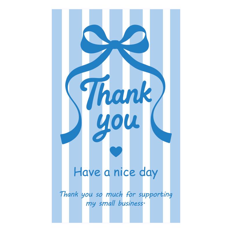 In-Stock Rectangular Thank You Stickers for Airplane Box Sealing, Gift Box Packaging, Decorative Coated Paper, Self-Adhesive.