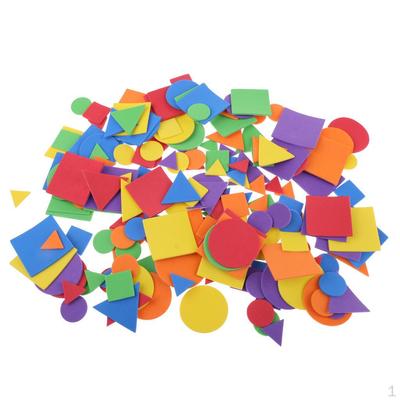 200 Pieces Foam Stickers Self- Geometric Shaped Sticker for Scrapbooks Kindergarten Wall Decoration