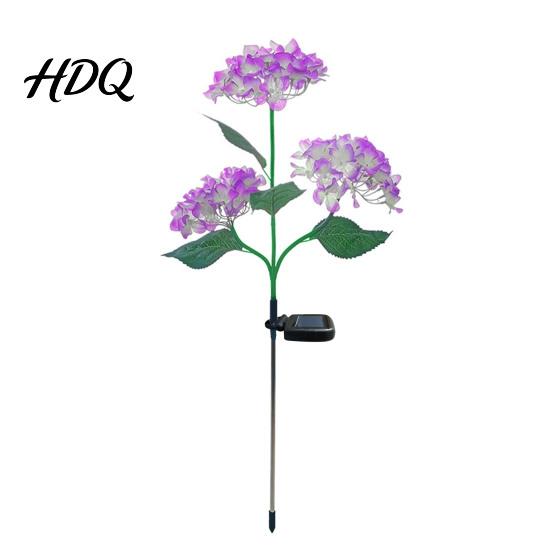 Solar Powered Garden Lights Fairy Hydrangea Light LED Outdoor Stake Lights Waterproof Decorative Tree Artificial Flower Light for Path Yard