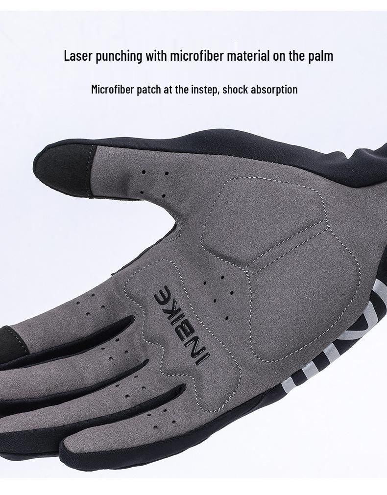 INBIKE Vollfinger-Touchscreen-Fahrradhandschuhe mit Stoßdämpfung, rutschfestes Design für Damen und Herren - Frühling/Herbst