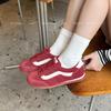 Leather casual sports Forrest Gump training shoes women's 2025 new soft-soled comfortable board shoes red retro low-top tide