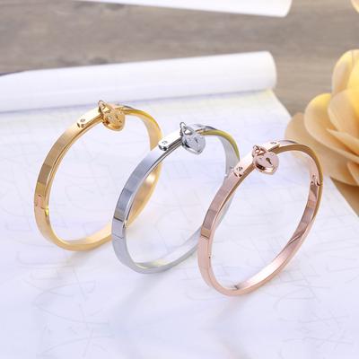 Hanging Lock Head Pendnat Stainless Steel Bracelet Jewelry