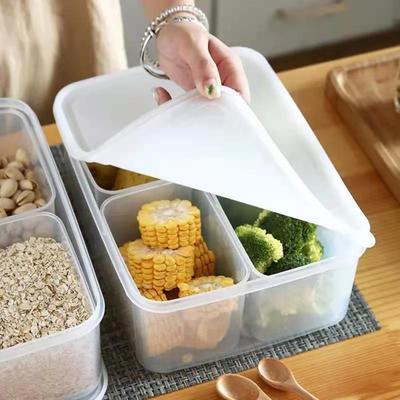 Divided Serving Tray Container with 4 Removable Compartments Food Grade BPA Free Heat-Resistant
