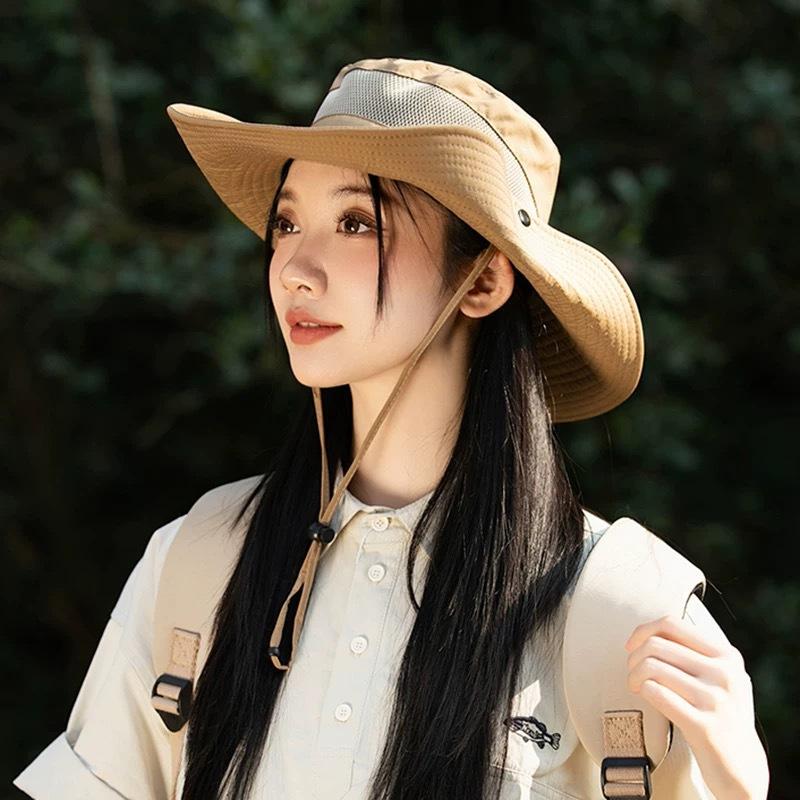 Outdoor mountaineering camping sun protection hat women's UV protection sun hat summer light breathable sun hat men
