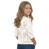 Kids' Casual Round Neck Printed 3/4 Sleeve Top, Back to School