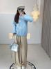 Shuangtian Winter Plus Size Women's Heart Pattern Knit Sweater