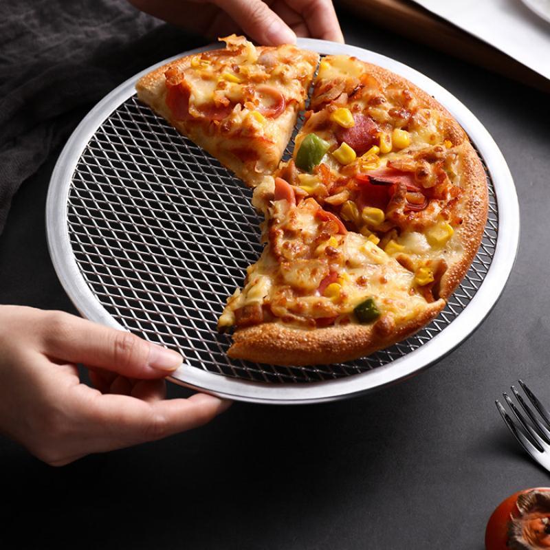 Ekran do pizzy 6-20 cali, forma metalowa, siatka metalowa, nieprzywierająca blacha do pieczenia, nowa, bezszwowa, stop aluminium, siatka metalowa, naczynia do pieczenia, narzędzia kuchenne do pizzy