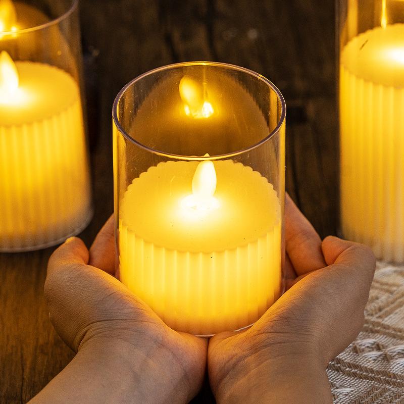 Candela Elettronica Candela Simulazione Oscillazione Telecomando Luce Candela Elettronica Decorazione Matrimonio Festa Atmosfera Luce Notturna