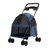 Dog Stroller Foldable Pet Stroller 4 Wheels Dog & Cat Pet Trolley Carrier Steel Frame Compact Pet Push Cart City Walks