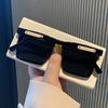 Square Rice Nail One-Piece Sunglasses Fashion Sunglasses Street Shooting Tide Uv Protection Sunglasses
