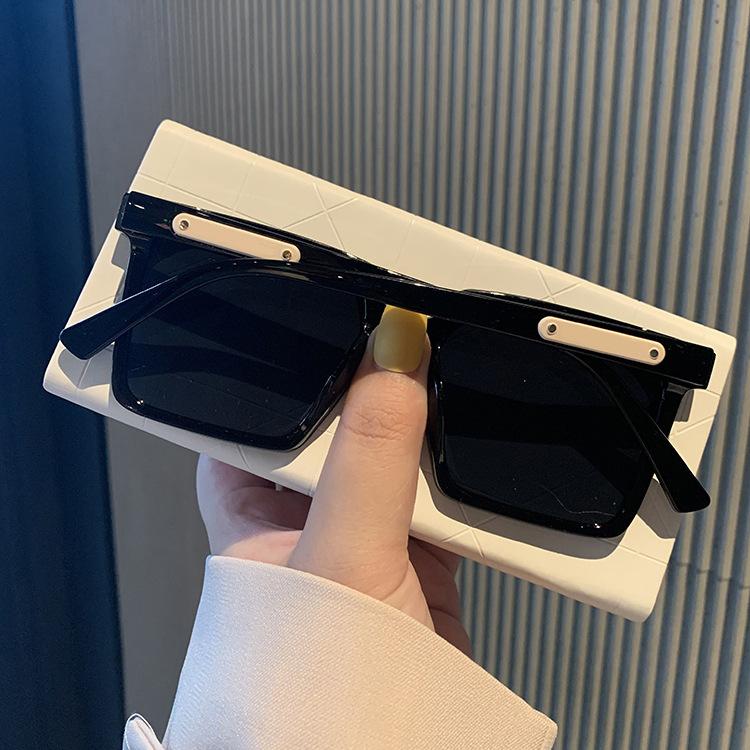 Square Rice Nail One-Piece Sunglasses Fashion Sunglasses Street Shooting Tide Uv Protection Sunglasses