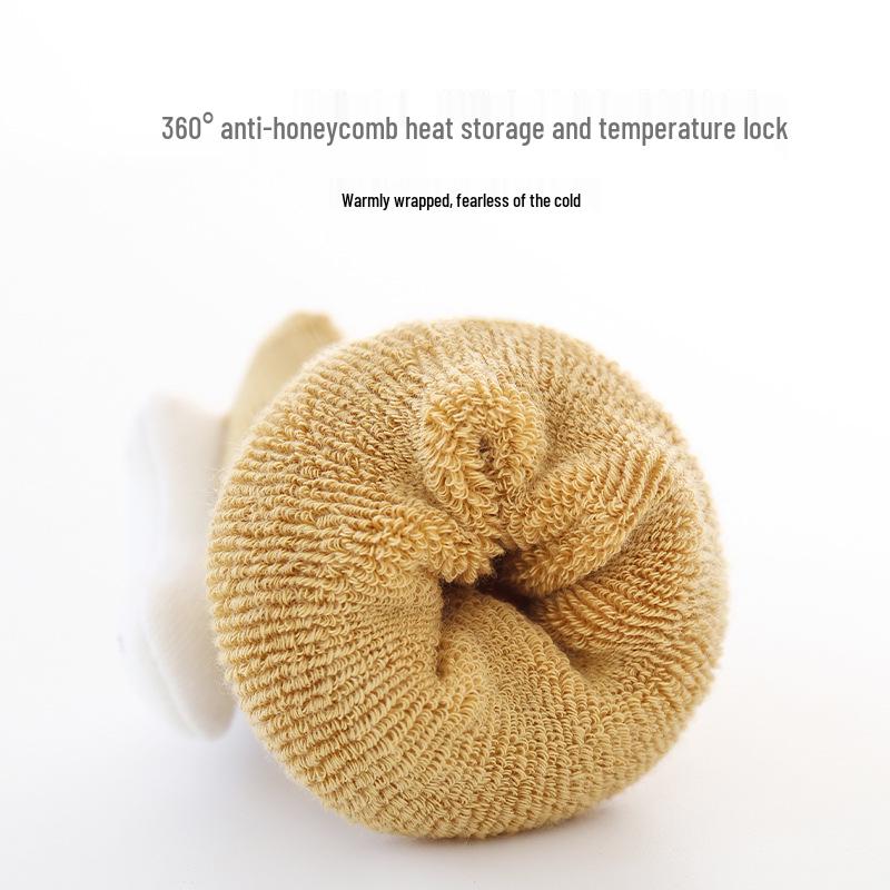 Winter Infant Cartoon Doll Non-slip Mid-calf Socks: Thick & Warm for Newborns and Toddlers