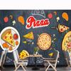 Pizza Wall Mural Fast Food Themed 3d Pizza Wallpaper