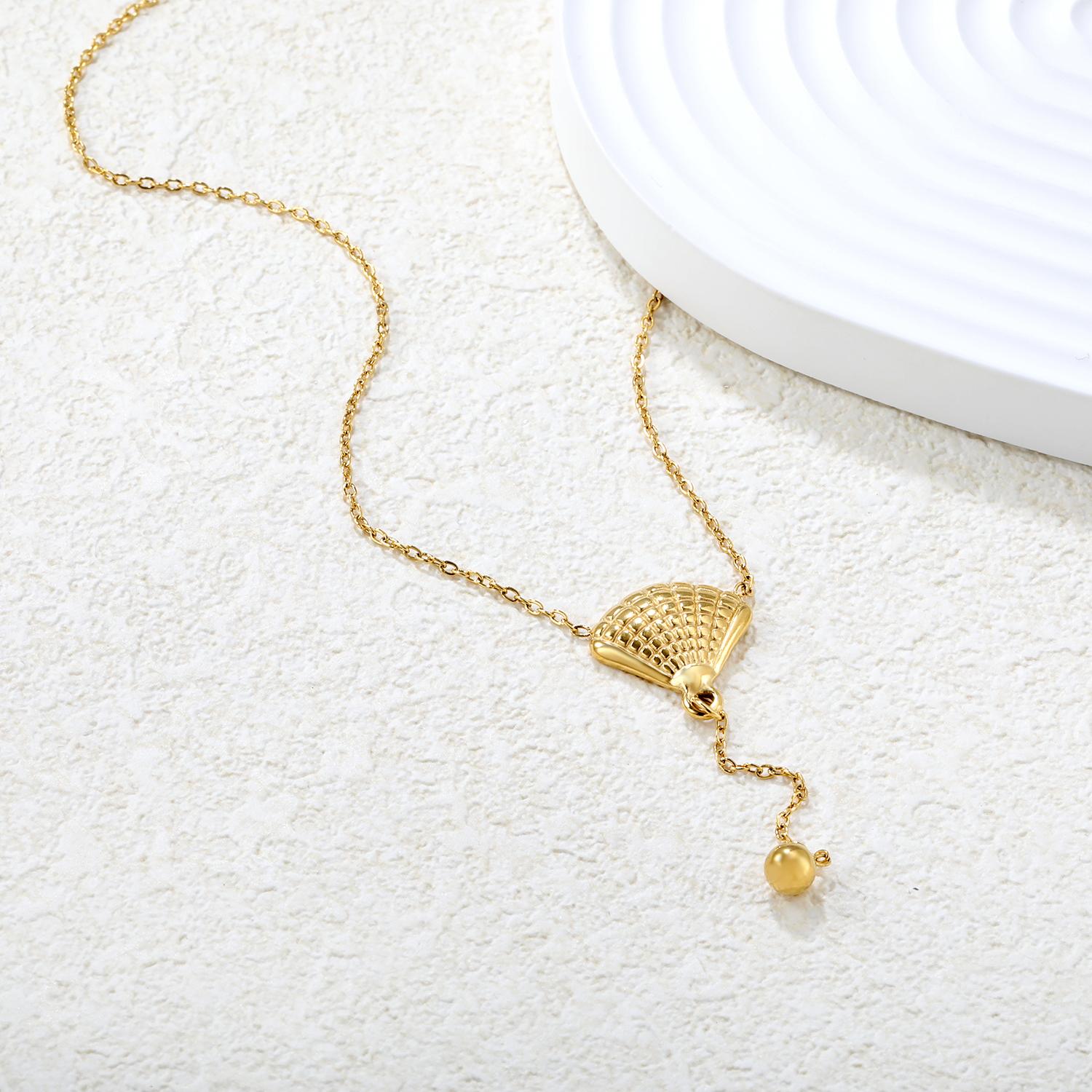 

Fresh Summer Beach Vacation Girls Jewelry Accessories Starfish Shell Freshwater Pearl Pendant Necklace Versatile And Fashionable