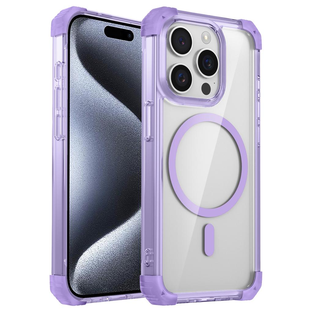 For iPhone 15 Pro Max Case TPU+PC Clear Phone Shell Compatible with Magsafe