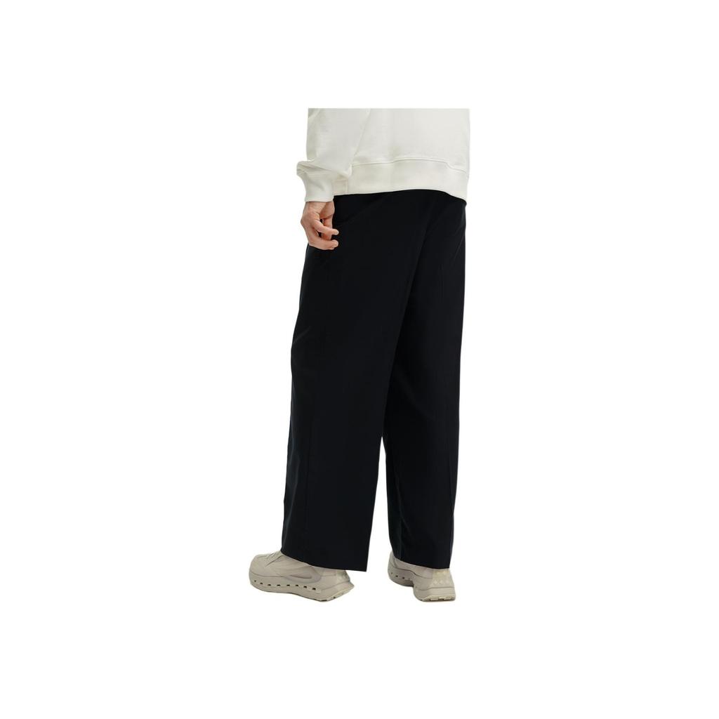 FILA Solid Color Mid Waist Comfortable Straight Leg Casual Pants Men bottoms Black F11M415803F-BK