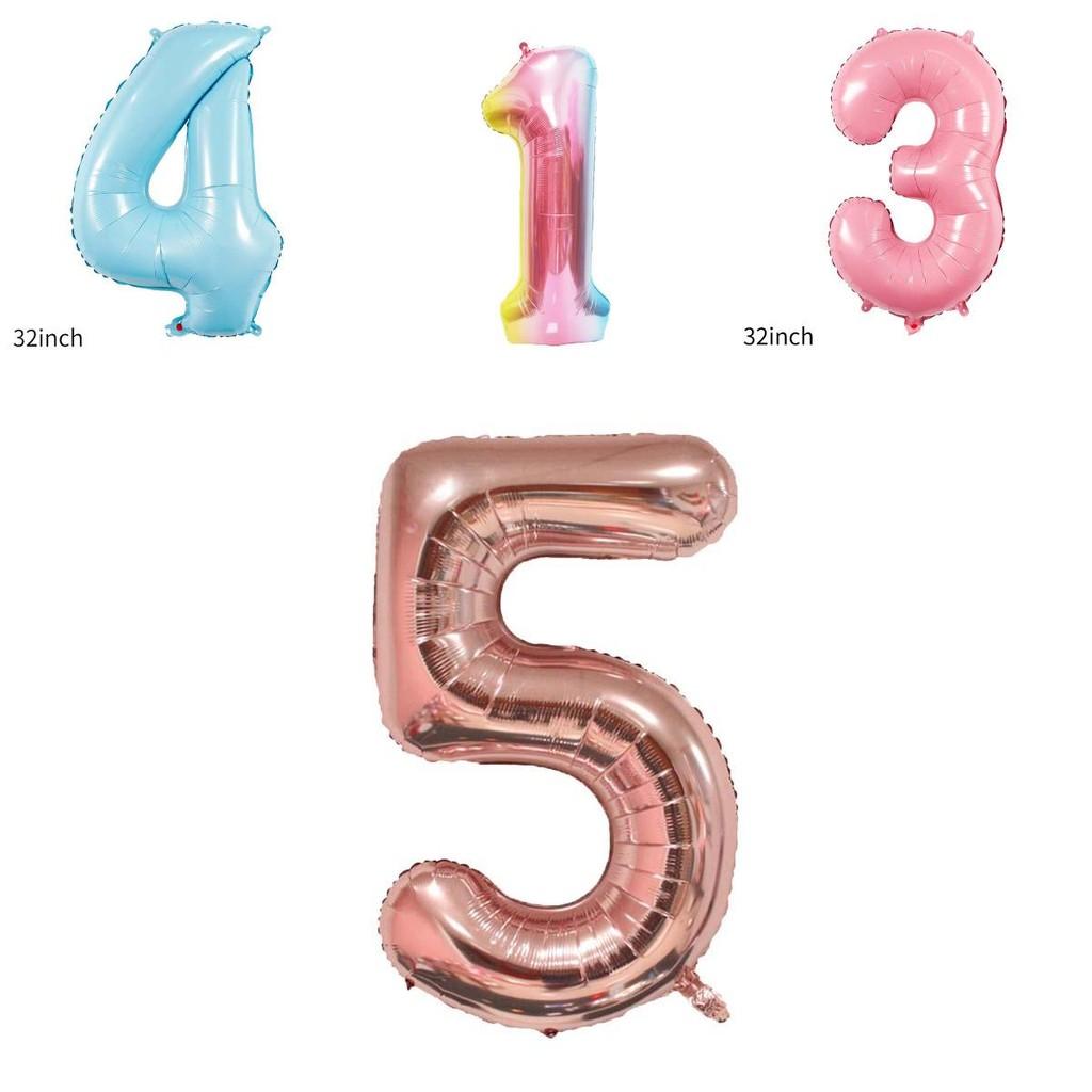 Feiern Sie mit lebhaften 32-Zoll- und 40-Zoll-Geburtstagszahlen-Folienballons für Partys