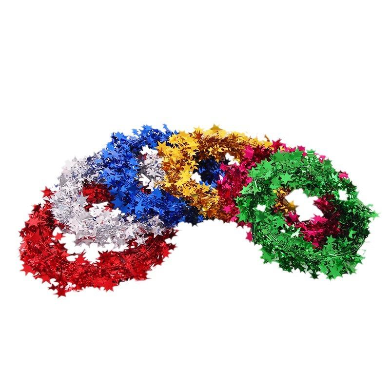 

2 шт. Праздничная пятиугольная звезда в форме 7,5 метров проволочная петля украшение рождественская елка домашняя атмосфера вечеринка веселое украшение 2pcs