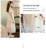 Girls' Chiffon Summer Dress, Short Bubble Sleeves, Long Korean Princess Style 2023.