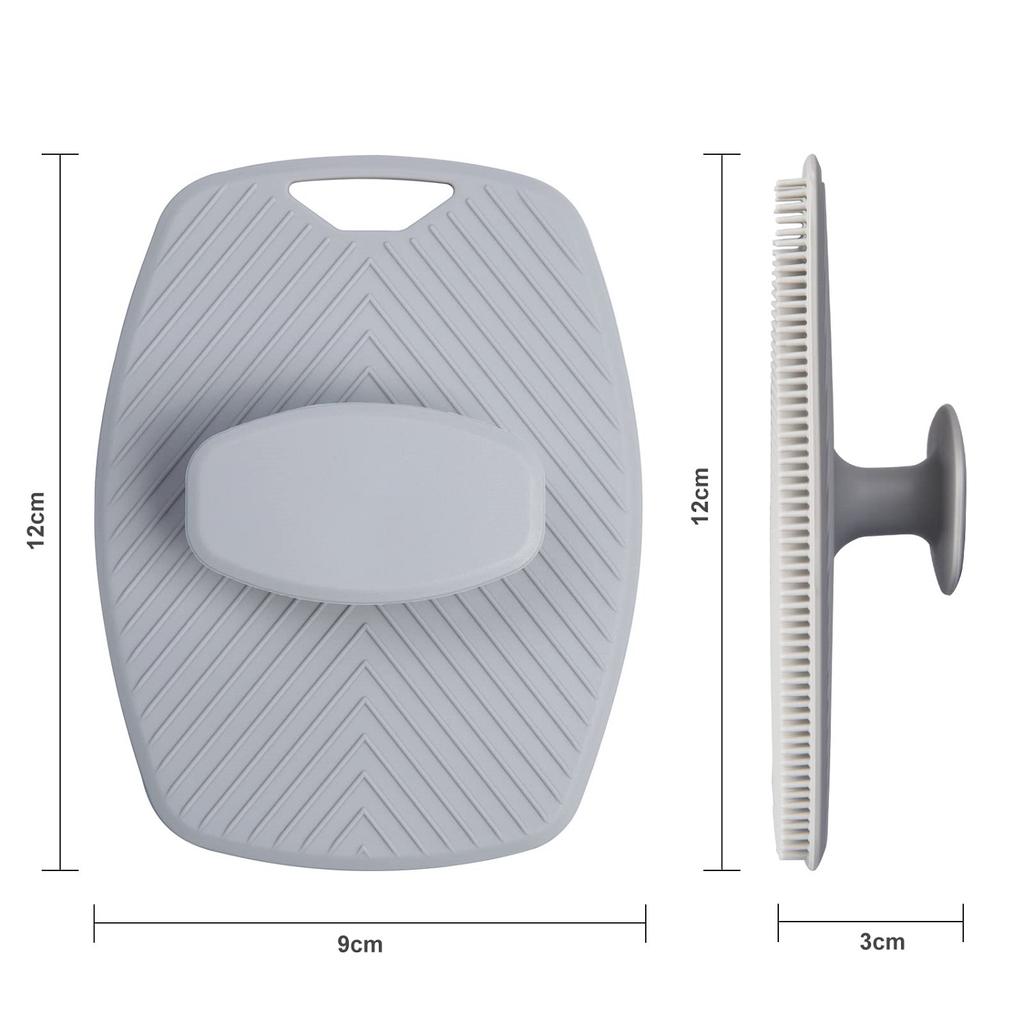 Exfoliating Silicone Brush Cleanser No Slip Handle Body Scrubber Clean Tools Bath Black Brush Massage Skin Bathroom Accessories