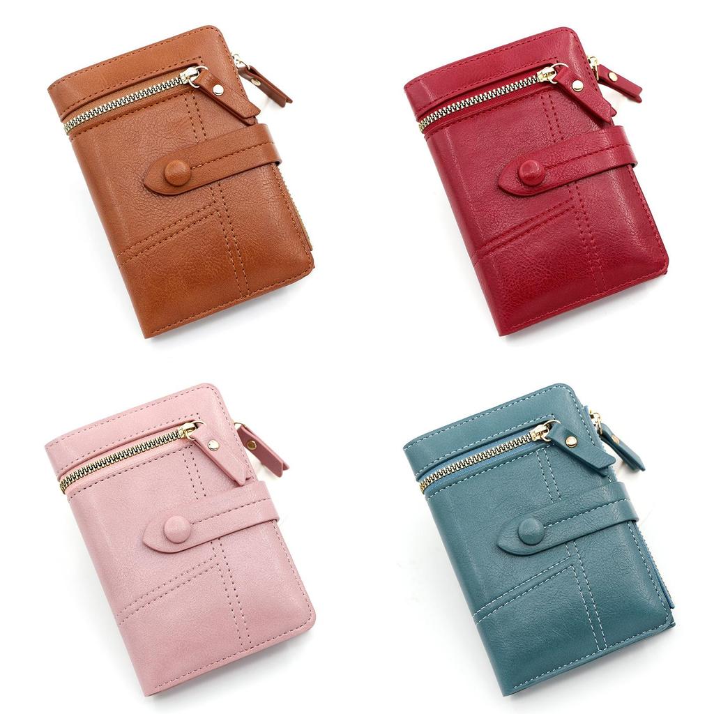 Womens Pu Wallet With Multiple Card Slots And Zipper For Daily Use