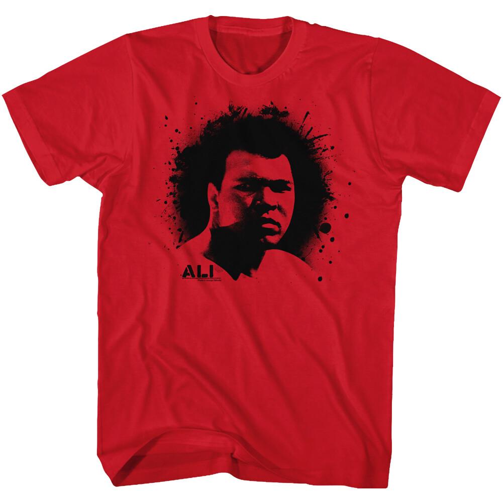 Muhammad Ali Heavyweight Boxing Champ Black Splatter Paint Photo Men T Shirt S