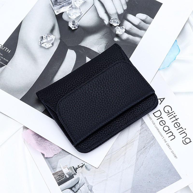 Pure Cowhide Wallet Women's Genuine Leather Short Multifunctional Folding Large Capacity Clip