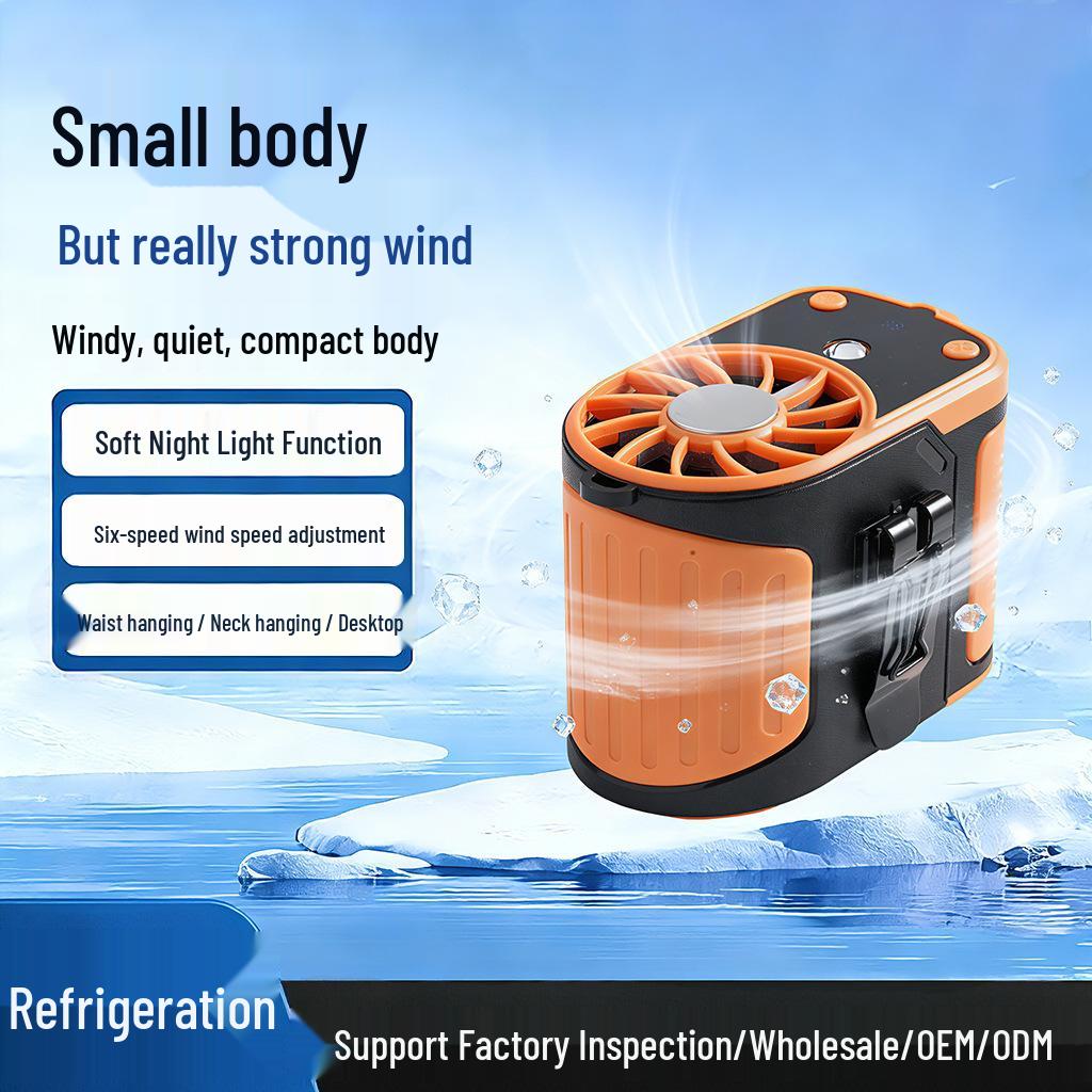 

Portable Clip-On Waist and Neck Fan - Compact Outdoor Cooling Device 105*82*94mm