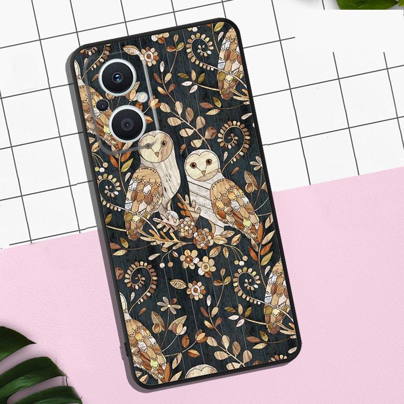 Cartoon Owl Case For OPPO Reno 11 12 13 F 8T 7 8 10 Pro OPPO Find X8 Pro X3 X6 Pro X5 Lite Cover Coque