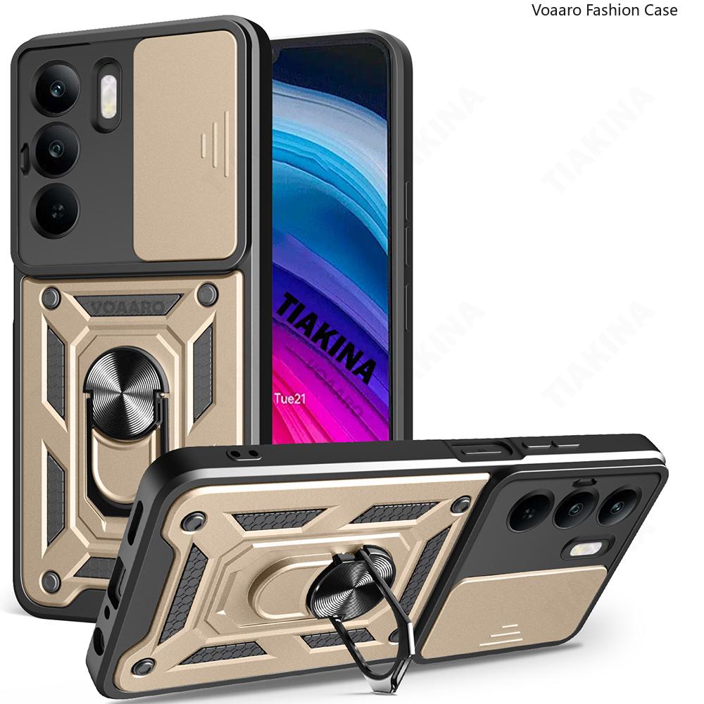 Posuvný kryt objektivu pro Realme C71 4G Pouzdro pro OPPO Realme C71 4G Pouzdro Magnetický prstenový stojánek Nárazuvzdorný ochranný kryt