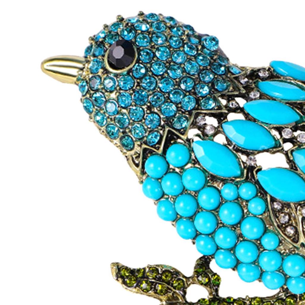 Animal Birds Brooch Pin Rhinestone Jewelry Lapel for Bridal Women Wedding