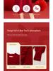 Girls' Long Sleeve Red Woolen Knit Dress – Stylish New Year Outfit for Older Children