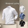 Maglietta da ciclismo e allenamento da uomo a zip corta a maniche lunghe ad asciugatura rapida