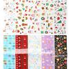 10 Sheet Winter Xmas Nails Transfer Foil Christmas Santa Claus Elk Colorful Starry Sky Paper DIY Stickers for Manicure Tips