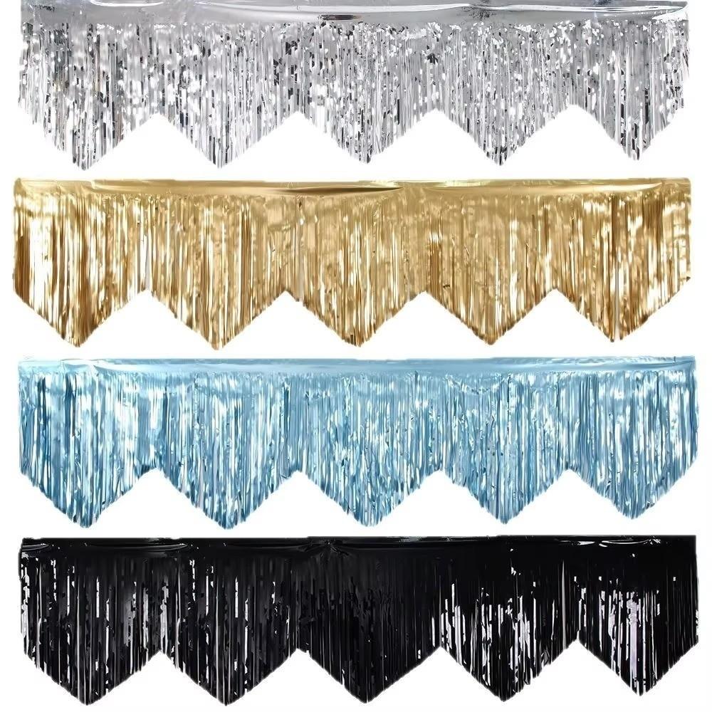 Silver Gold Color Metallic Fringe Garland Tinsel Streamers Banner  Wedding Backdrop