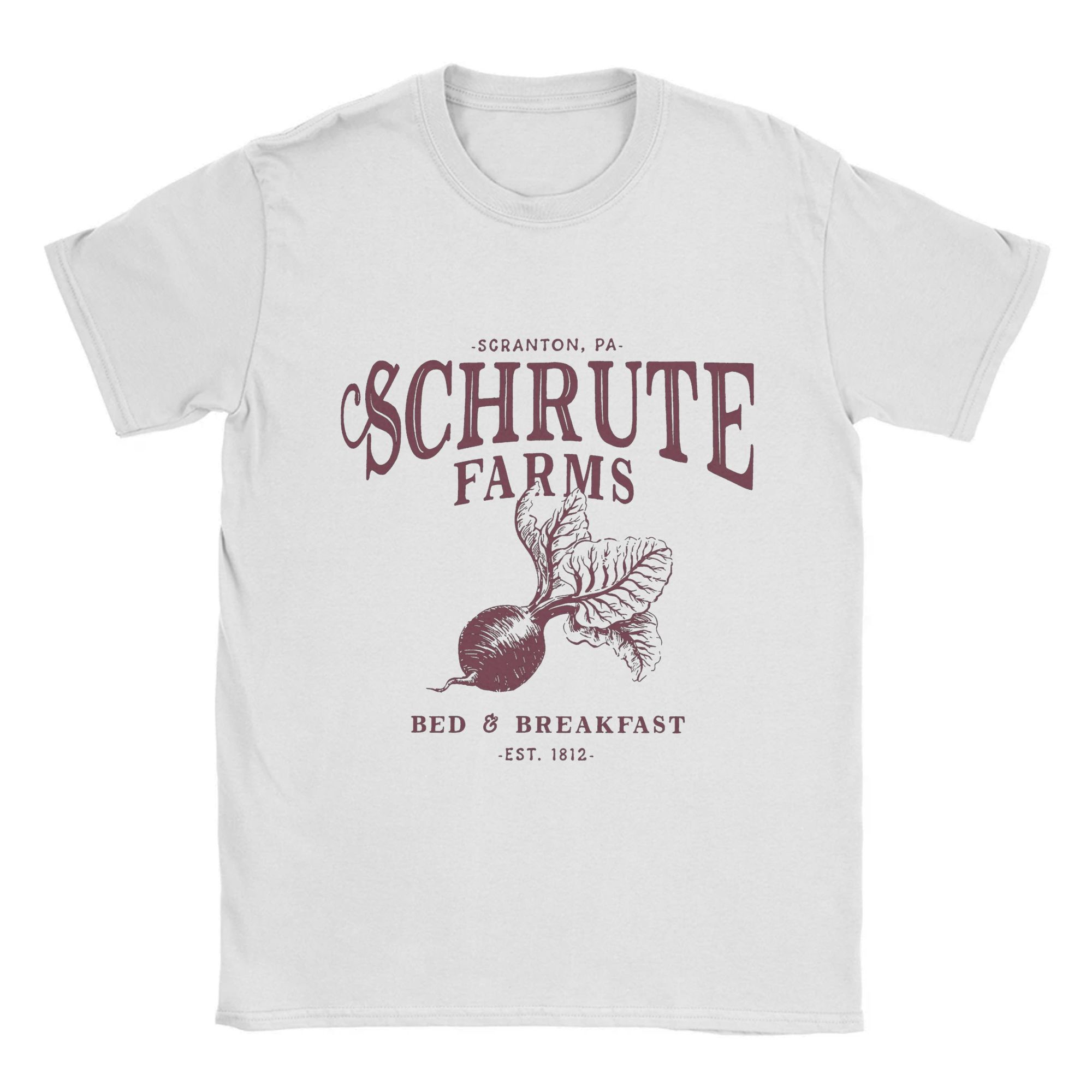 BenberFashion Mode The Office T-shirt voor Mannen Ronde Hals Puur Katoen T-shirts Schrute Farms Korte Mouw T-shirts Cadeau Idee Kleding M