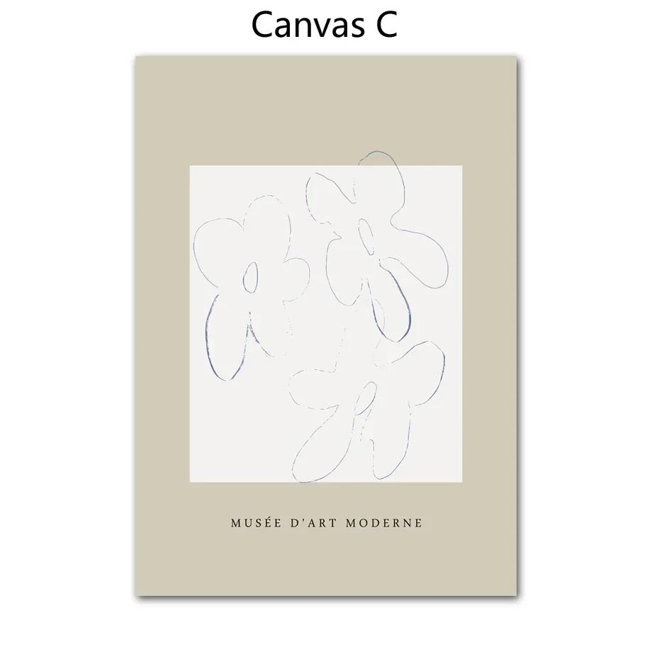 

Bohemia Blue Abstract Geometric Line Flower Nordic Posters, Canvas Paintings, Print, Modern Wall Art, Living Room, Home Decorati 21x30cm No Framed