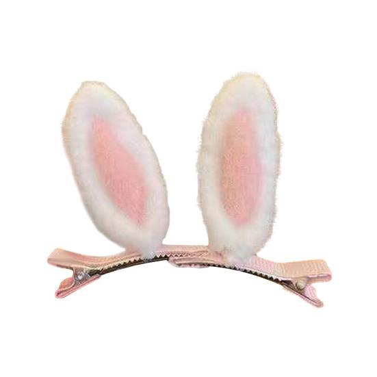 Yousheng Hair Pin 3D Cat Ear Plush Hair Clip Soft Fluffy Vibrant Colors Rounded Metal Clamp Kids Hairpin Autumn Winter Hairstyles School Travel Party