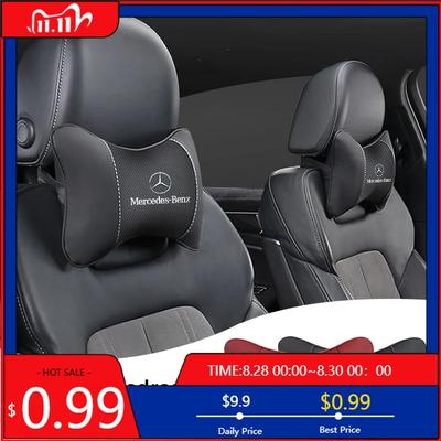 GLC GLB 1Pcs Car Interior Headrest Seat Head Support Neck Pillow For Mercedes Benz AMG W204 W205 W203 W211 W212 W213 W201 W210