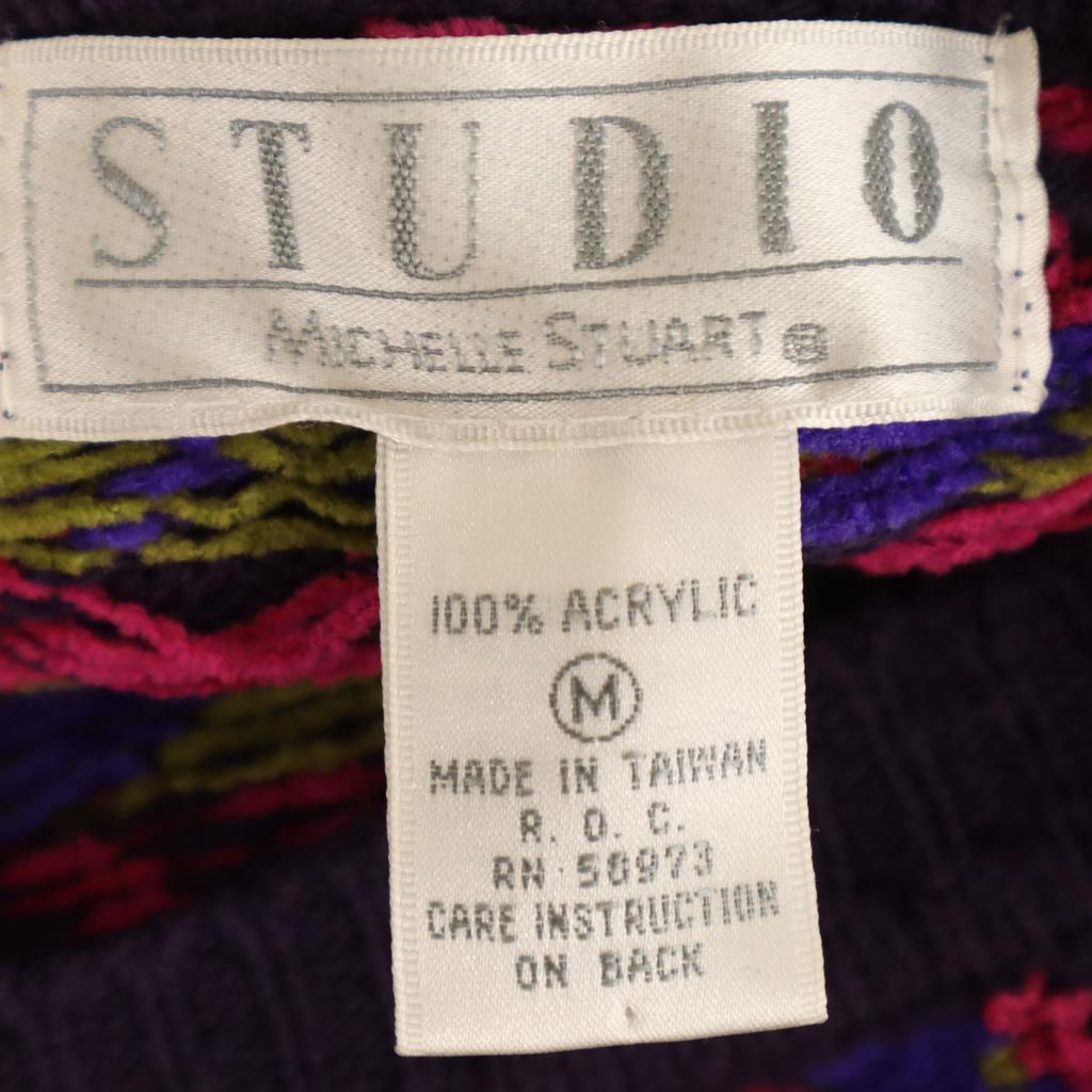 STUDIO MICHELLE STUART 80s 90s Old Overall handle Long sleeve sweater Women Used