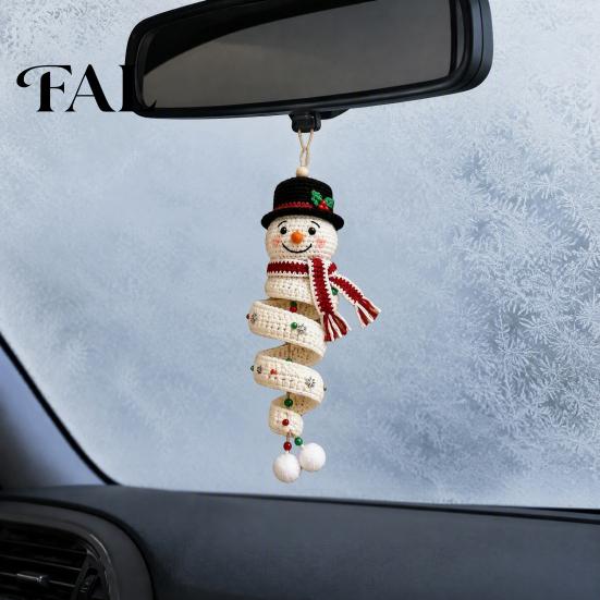 Kreatives Bastelset Häkelpuppe Spiral-Ornament DIY-Kit, Feiertagsbasteln mit Weihnachtsbaum Weiche Wolle, Perlen, zum Aufhängen für Fenster Wand Schrank