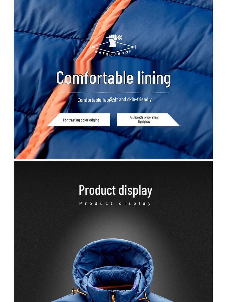 Pánská lehká bavlněná bunda s odnímatelnou kapucí - kolekce podzim/zima 2025